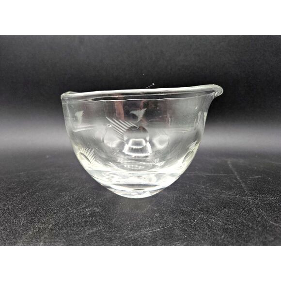 Vintage Handblown Atomic Comet Hand Clear Cut Open Creamer MCM Retro Astronomy - Picture 1 of 4